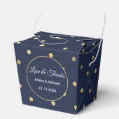 Blue Gold Verjaardag Jubileum Wedding Favoriet Box Bedankdoosjes (Voorkant)