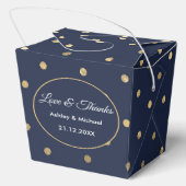 Blue Gold Verjaardag Jubileum Wedding Favoriet Box Bedankdoosjes (Achterkant)