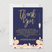 Blue Gold Vrijgezellenfeest - Hartelijk dank Kaart (Voorkant)