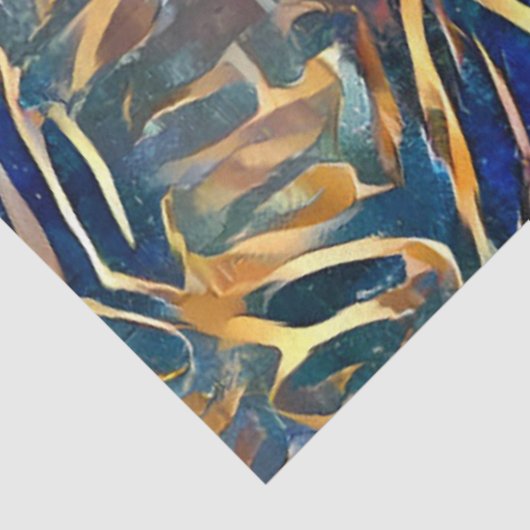 Blue Gold Wall Art Dream Tissuepapier (Detail)