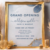 Blue Gold Waterverf Botanical Leaders Business Flyer