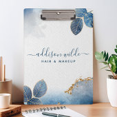 Blue Gold Waterverf Botanical Leaders Business Klembord