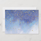 Blue & Gold Waterverf Boy First Heilige Communie Kaart (Achterkant)