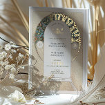 Blue Gold Wedding Art Nouveau Art Deco Mucha Folie Uitnodiging<br><div class="desc">Art Nouveau Blue & Gold Wedding Invitations van Alphonse Mucha in een romantisch en griezelig ontwerp met Real Gold Foil. Victoriaans bloei vult klassieke art decofonts aan. Voer je aangepaste gegevens in en je bent klaar. Als u het ontwerp verder wilt wijzigen, klikt u op de blauwe knop "Aanpassen". Hartelijk...</div>