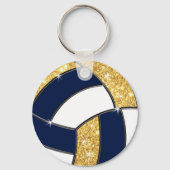 Blue, Gold, White Volleyball Gifts BULK of Buy One Sleutelhanger (Achterkant)