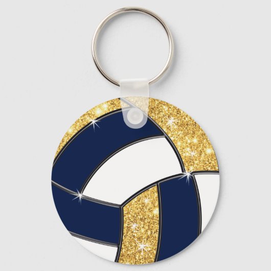 Blue, Gold, White Volleyball Gifts BULK of Buy One Sleutelhanger (Achterkant)