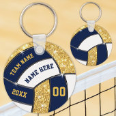 Blue, Gold, White Volleyball Gifts BULK of Buy One Sleutelhanger