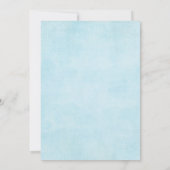 Blue Gold Winter Drive Thru Baby Boy Shower Kaart (Achterkant)