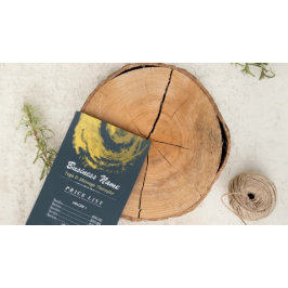 Blue Gold Yoga Massage Therapy ZEN Sign Price List Reclamekaart