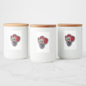 Blue Gold Yorkshire Yorkie Terrier Voedselcontainer Etiket (Flessen)