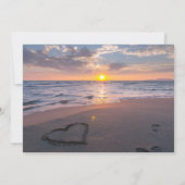 Blue & Golden Beach Sunset Vrijgezellenfeest Kaart (Achterkant)