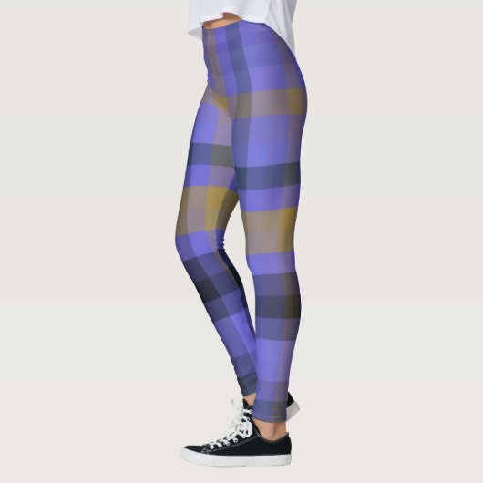 Blue Golden Plaid Leggings (Links)