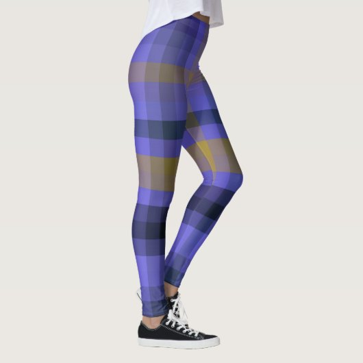Blue Golden Plaid Leggings (Rechts)