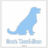 Blue Golden Retriever Dog Car Decal, Vinyl Sticker (Vel)