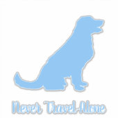Blue Golden Retriever Dog Car Decal, Vinyl Sticker (Voorkant)