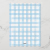 Blue Golden Retriever Puppy Pawty 1e verjaardag Folie Uitnodiging (Achterkant)