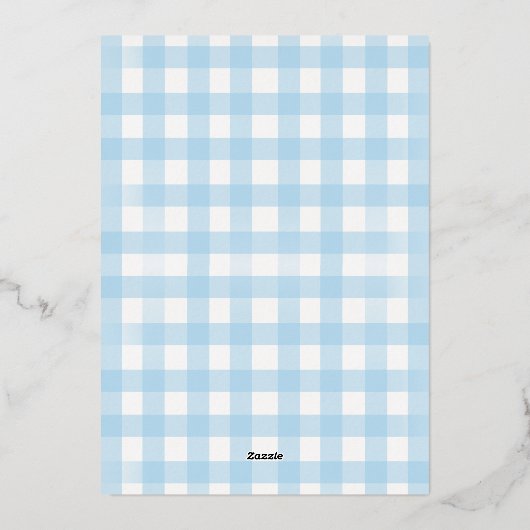 Blue Golden Retriever Puppy Pawty 1e verjaardag Folie Uitnodiging (Achterkant)