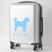 Blue Goldendole Dog Car Decal, Vinyl Sticker (Koffer)