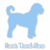 Blue Goldendole Dog Car Decal, Vinyl Sticker (Voorkant)