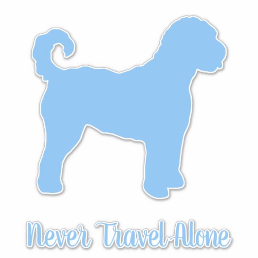 Blue Goldendole Dog Car Decal, Vinyl Sticker (Voorkant)