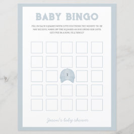 Blue golf baby shower bingogame