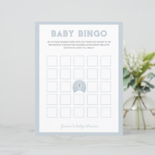 Blue golf baby shower bingogame