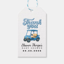 Blue Golf Baby shower Dank u Label Cadeaulabel