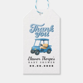 Blue Golf Baby shower Dank u Label Cadeaulabel