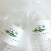 Blue Golf Birthday Par-t-shirt Waterfles Etiket