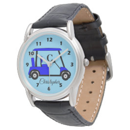 Blue Golf Buggy Watch Horloge
