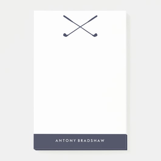 Blue Golf Clubs Post-it® Notes (Voorkant)