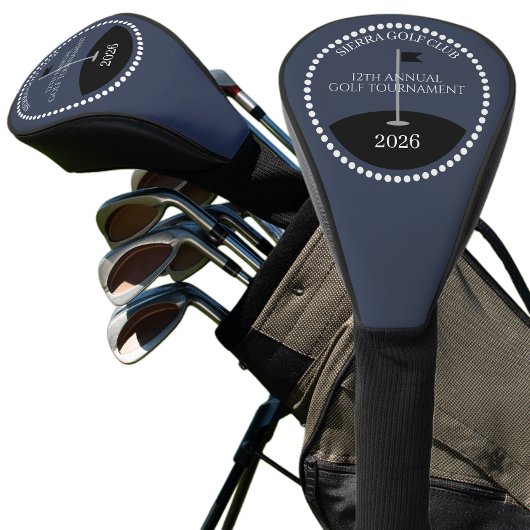 Blue Golf Toernooi Club Naam Golfheadcover