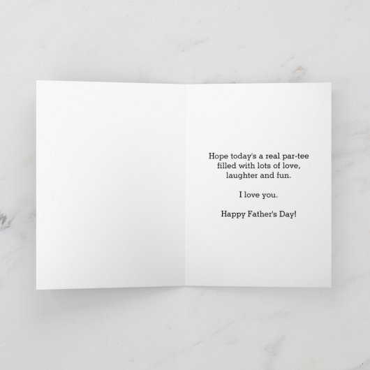 Blue Golf Vaderdag Vriendje Kaart (Binnen)