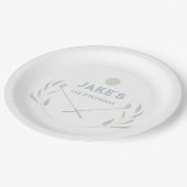 Blue Golf Verjaardagsfeestje Papier Borden Papieren Bordje (Gekanteld)