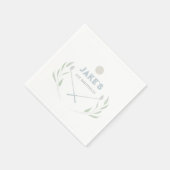 Blue Golf Verjaardagsfeestje Papier Borden Servet (Hoek)