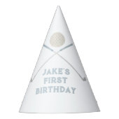 Blue golf verjaardagsfeestje pet feesthoedjes (Voorkant)