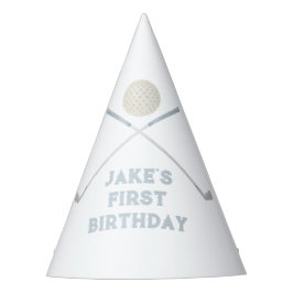 Blue golf verjaardagsfeestje pet feesthoedjes