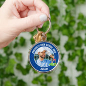 Blue Golfer Foto Hoge Snelheids Golf Team Sleutelhanger (Hand)