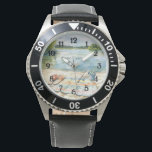 Blue Gone Fishing Bucket Lake Horloge<br><div class="desc">Blue Gone Fishing Bucket Lake</div>