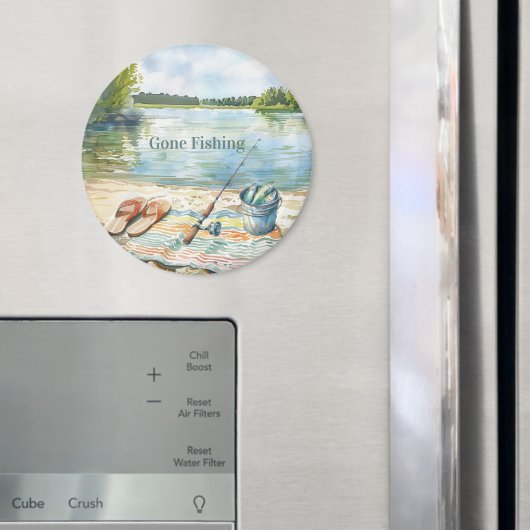 Blue Gone Fishing Bucket Lake Magneet (Insitu (Koelkast))