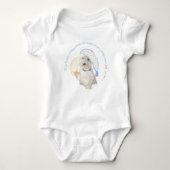 Blue Goodnight Westie met kaars Romper (Voorkant)