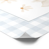 Blue Goose Baby shower Welkomstbord Poster (Hoek)