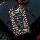 Blue Gothic Coffin Roos Wedding Dank u Cadeaulabel