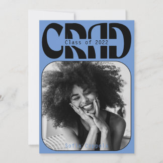 Blue Gothic modern Typography Afstuderen 2022 Invi Kaart