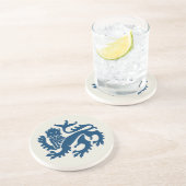 Blue Gothic Revival Lion Sandstone Onderzetter (Zijkant)