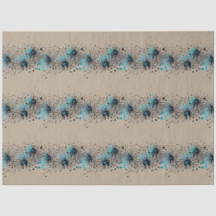 Blue Gothic Spider Web Ephemera patroon Tissuepapier