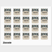 Blue Gothic Swirls Dank je Stickers (Vel)