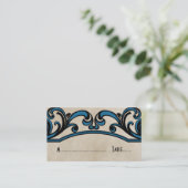 Blue Gothic Swirls Place Card Plaatskaartje (Staand voorkant)