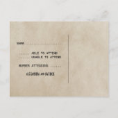 Blue Gothic Swirls RSVP Briefkaart (Achterkant)