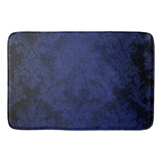 Blue Gothic Victoriaans Damask  Wallpaper Badmat